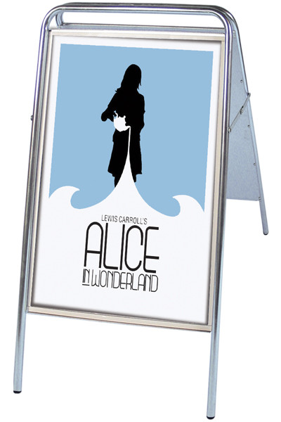 Expo Sign Kundenstopper - 50x70cm - silber